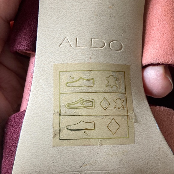 Aldo Women's Dual-Tone Sandals in Pink and Burgundy - Picture 8 of 8